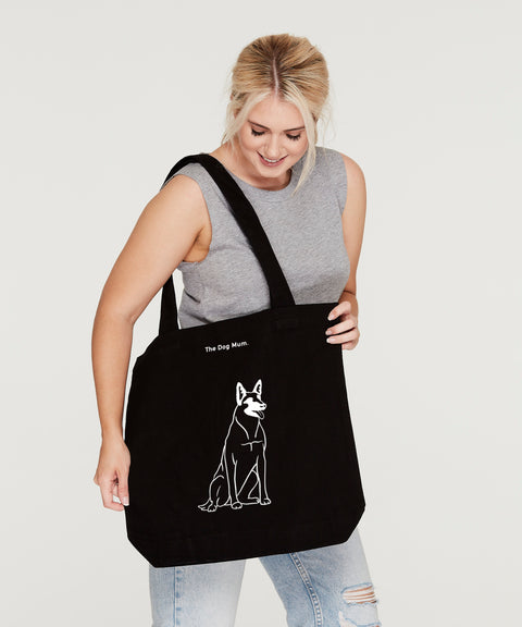 Belgian Malinois Mum Illustration: Luxe Tote Bag - The Dog Mum