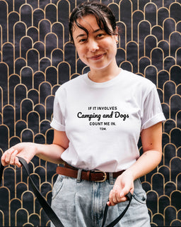 Camping & Dogs: Unisex T-Shirt - The Dog Mum