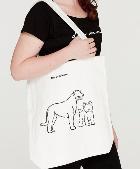 Choose Your Double Breed Illustration: Luxe Tote Bag - The Dog Mum