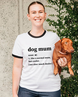 Dog Mum Definition Ringer T-Shirt - The Dog Mum