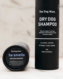 Dry Dog Shampoo: He Smells - The Dog Mum