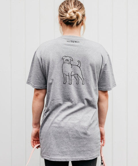 Griffon (Long Hair) Mum Illustration: Unisex T-Shirt - The Dog Mum
