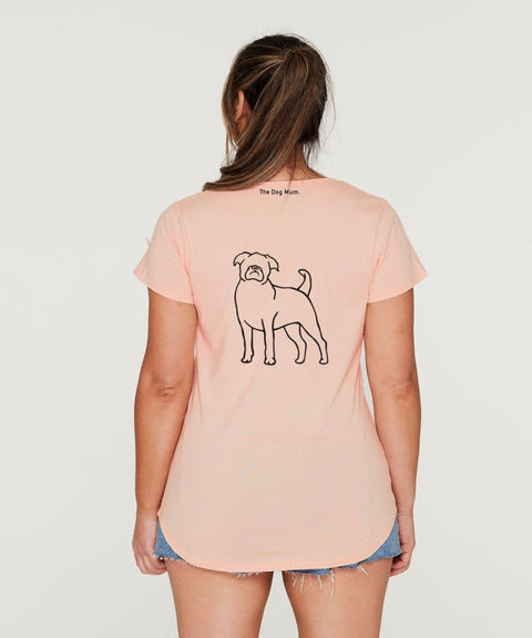 Griffon (Short Hair) Mum Illustration: Scoop T-Shirt - The Dog Mum