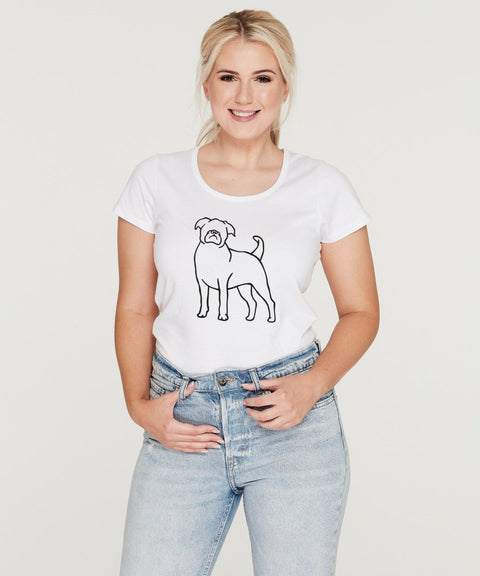 Griffon (Short Hair) Mum Illustration: Scoop T-Shirt - The Dog Mum