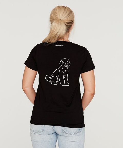 Groodle Mum Illustration: Classic T-Shirt - The Dog Mum
