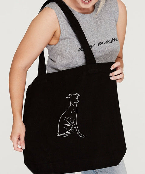 Italian Greyhound Mum Illustration: Luxe Tote Bag - The Dog Mum