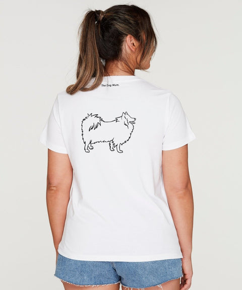 Japanese Spitz Mum Illustration: Classic T-Shirt - The Dog Mum