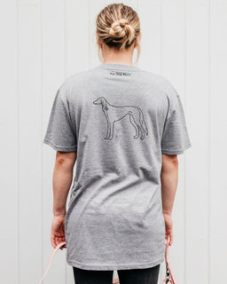 Saluki Mum Illustration: Unisex T-Shirt - The Dog Mum
