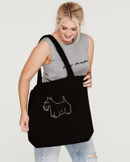 Scottish Terrier Mum Illustration: Luxe Tote Bag - The Dog Mum