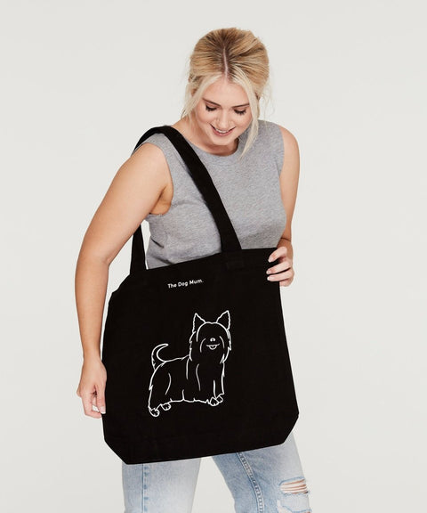 Silky Terrier (Long Hair) Mum Illustration: Luxe Tote Bag - The Dog Mum