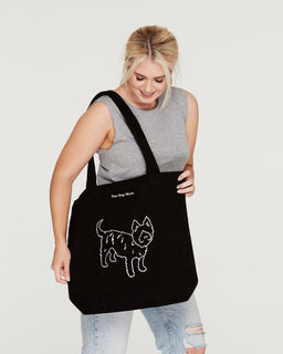 Silky Terrier (Short Hair) Mum Illustration: Luxe Tote Bag - The Dog Mum