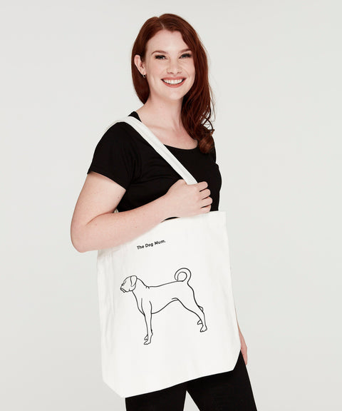 Boxer Illustration: Luxe Tote Bag - The Dog Mum
