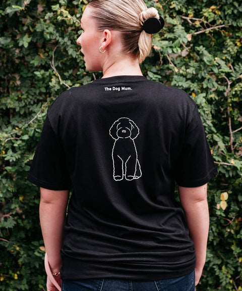 Cavoodle Mum Illustration: Unisex T-Shirt - The Dog Mum