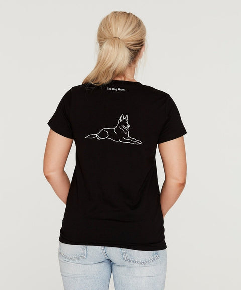 German Shepherd Mum Illustration: Classic T-Shirt - The Dog Mum