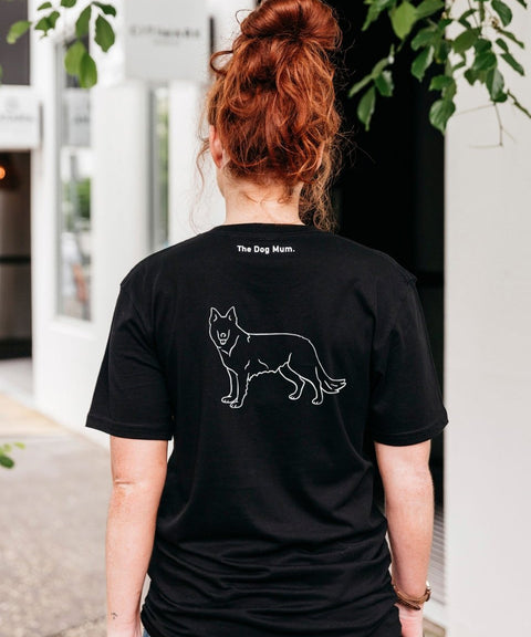 White Swiss Shepherd Mum Illustration: Unisex T-Shirt - The Dog Mum