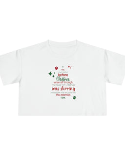 NEW: Twas the night before Christmas - Cat. Crop Tee