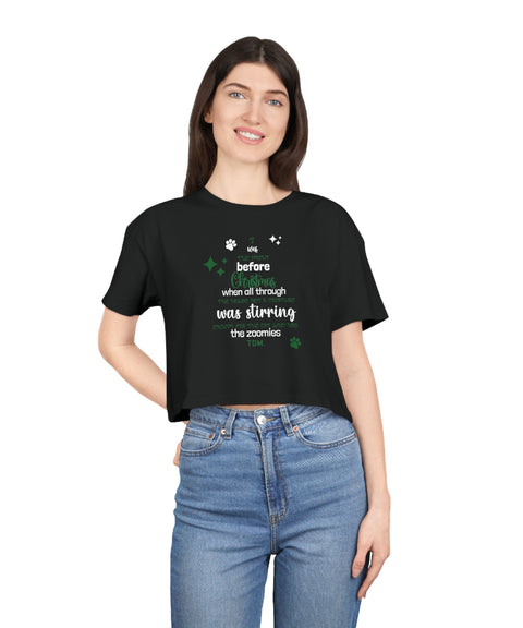 NEW: Twas the night before Christmas - Cat. Crop Tee
