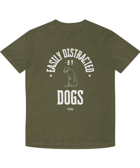 NEW Easily Distracted by Dogs Unisex Tee.