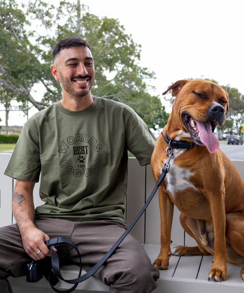 NEW Worlds Best Dog Dad: Men's T-Shirt