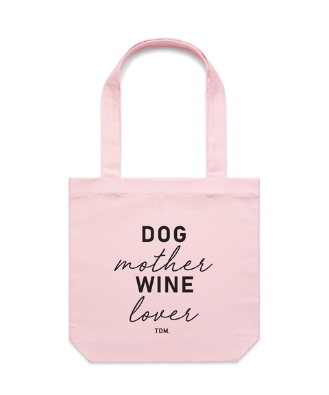 Dog Mother Wine Lover Luxe Tote Bag