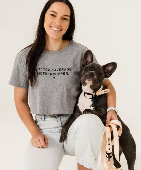 CLEARANCE - Not Your Average Motherpupper Crop T-Shirt - The Dog Mum
