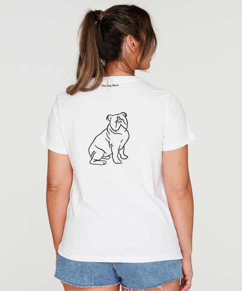 Australian Bulldog Mum Illustration: Classic T-Shirt - The Dog Mum