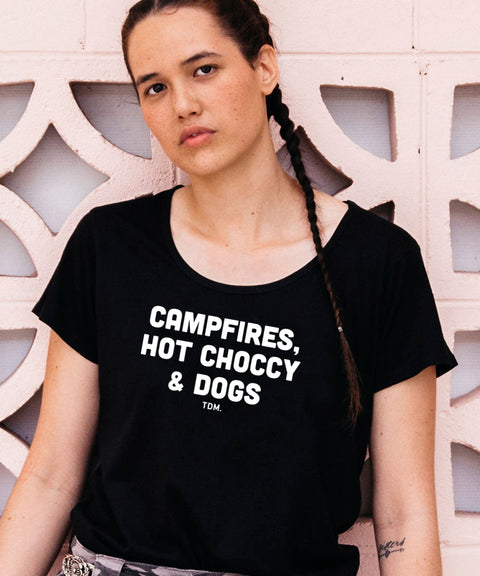 Campfires Hot Choccy & Dogs: Scoop T-Shirt - The Dog Mum