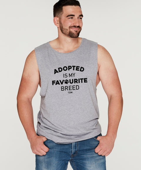 Adopted Is My Favourite Breed: Men's Tank - The Dog Mum