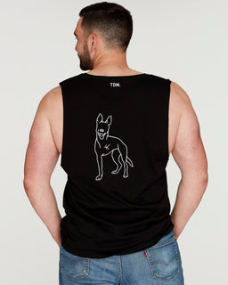 Tripawd Dog Illustration: Men's Tank - The Dog Mum