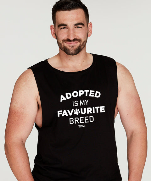 Adopted Is My Favourite Breed: Men's Tank - The Dog Mum