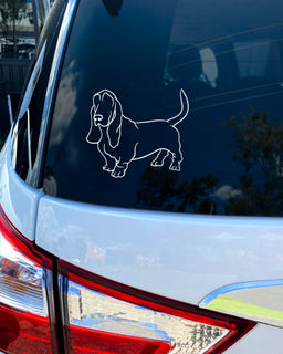 Basset Hound Bumper Sticker - The Dog Mum