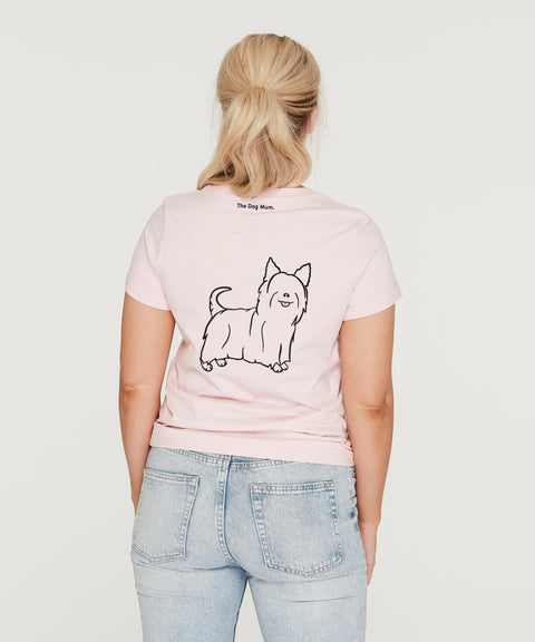 Silky Terrier Long Hair Mum Illustration: Classic T-Shirt - The Dog Mum
