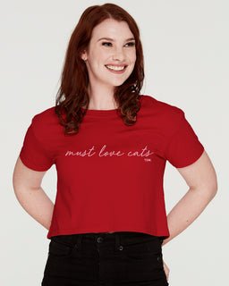 I Heart Cats Crop T-Shirt - The Dog Mum
