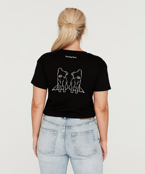 Double Breed Illustration: Crop T-shirt