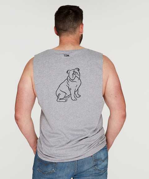 Australian Bulldog Dad Illustration: Tank - The Dog Mum