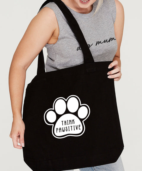 Think Pawsitive: Luxe Tote Bag - The Dog Mum