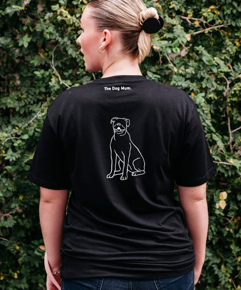 American Bulldog Mum Illustration: Unisex T-Shirt - The Dog Mum