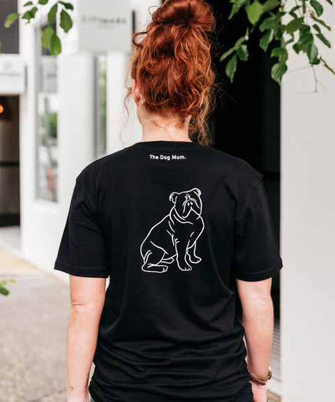 Australian Bulldog Mum Illustration: Unisex T-Shirt - The Dog Mum