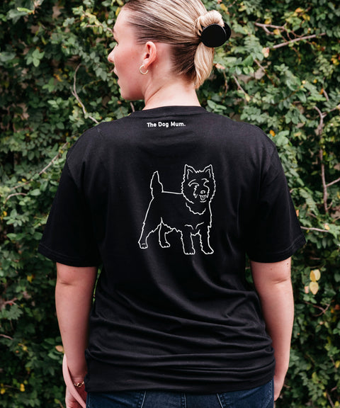 Cairn Terrier Mum Illustration: Unisex T-Shirt - The Dog Mum