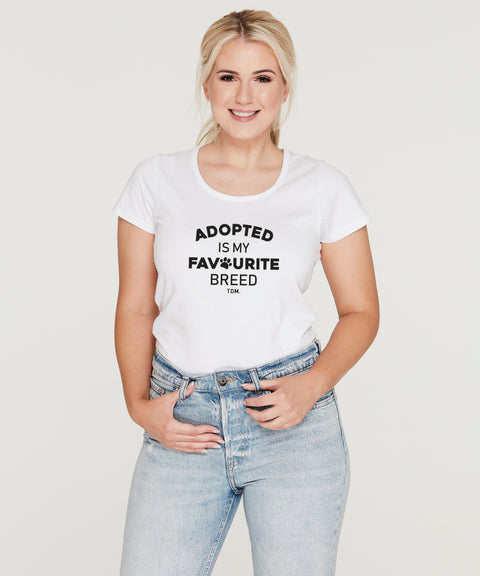Adopted Is My Favourite Breed: Scoop T-Shirt - The Dog Mum