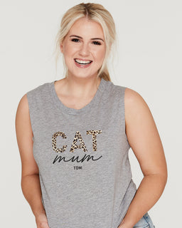 Cat Mum: Leopard Tank - The Dog Mum