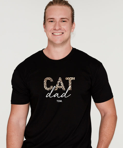 Cat Dad: Leopard T-Shirt - The Dog Mum