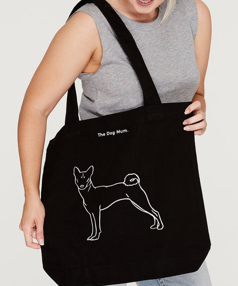 Basenji Mum Illustration: Luxe Tote Bag - The Dog Mum