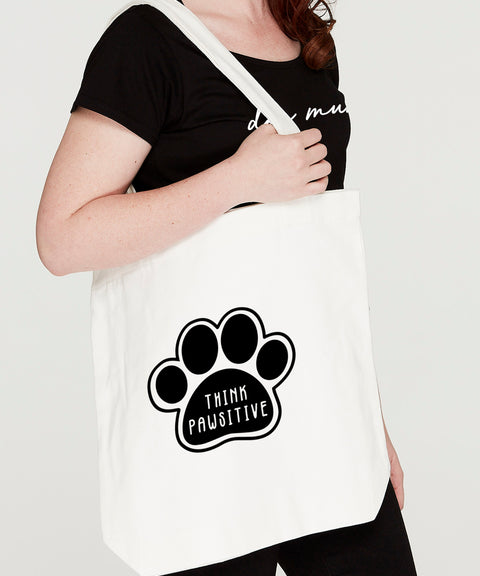 Think Pawsitive: Luxe Tote Bag - The Dog Mum