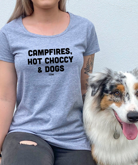 Campfires Hot Choccy & Dogs: Scoop T-Shirt - The Dog Mum