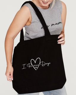 I Love Rescue Dogs: Luxe Tote Bag - The Dog Mum