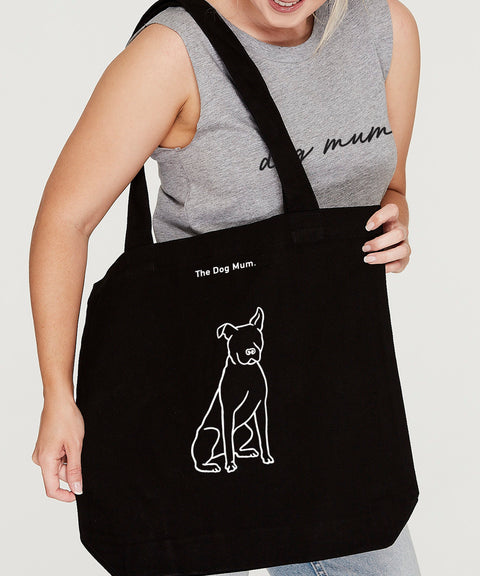 Rescue Dog Illustration: Luxe Tote Bag - The Dog Mum