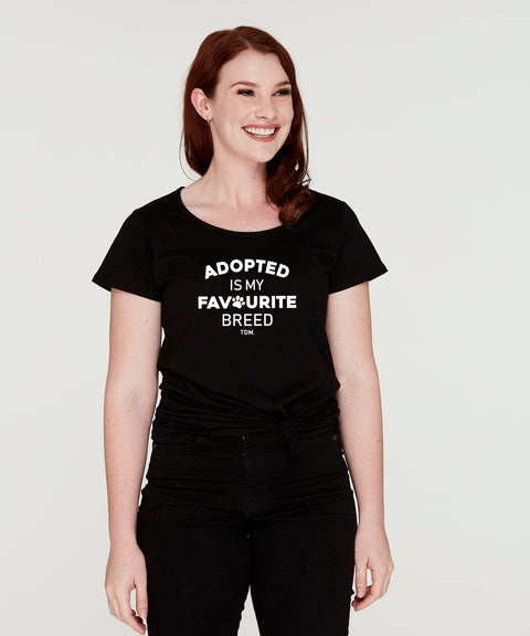 Adopted Is My Favourite Breed: Scoop T-Shirt - The Dog Mum