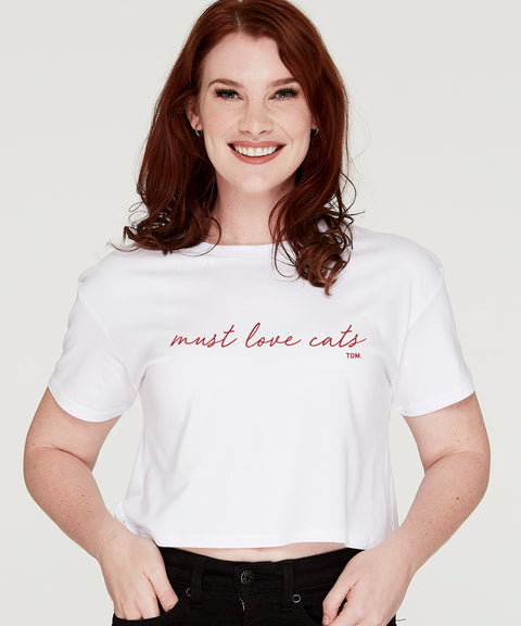 I Heart Cats Crop T-Shirt - The Dog Mum