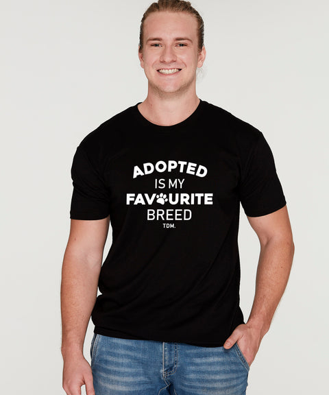 Adopted Is My Favourite Breed: Men's T-Shirt - The Dog Mum
